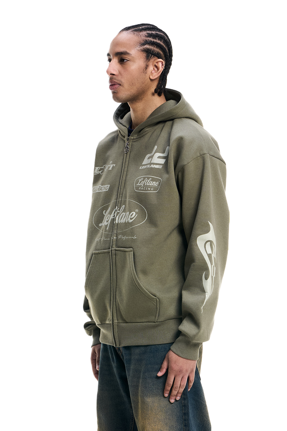 Racing Zipper Shadow Green