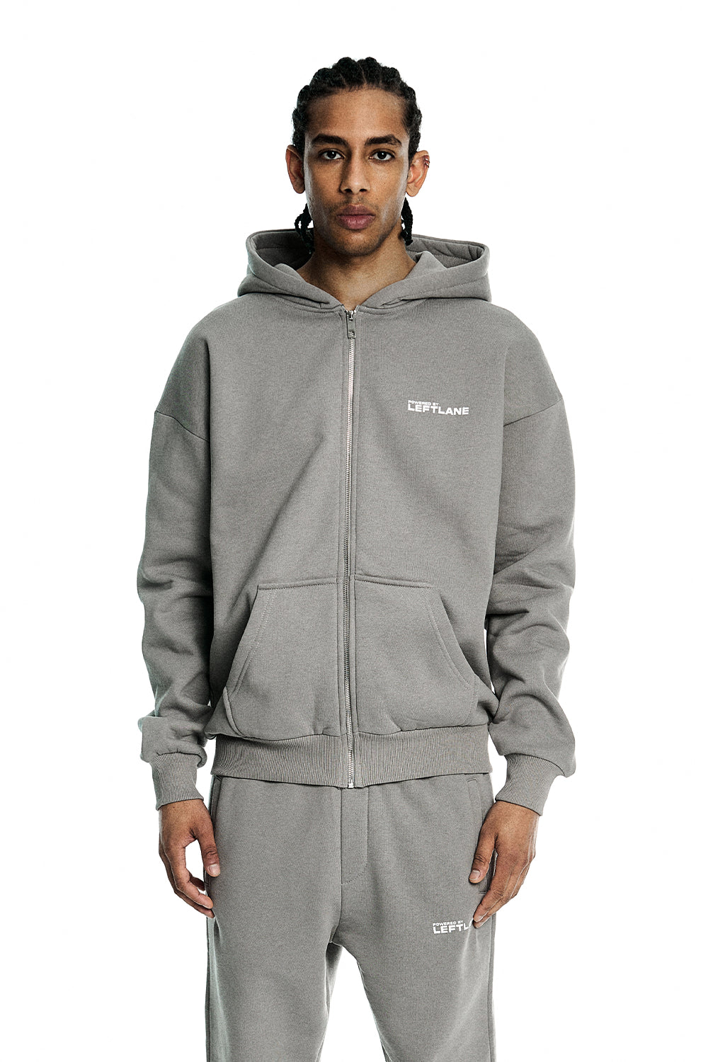 Basic Zipper Light Grey