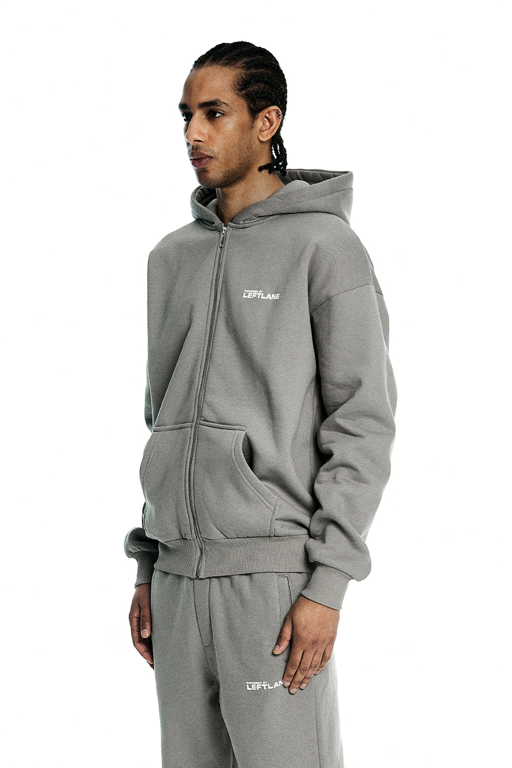 Basic Zipper Light Grey
