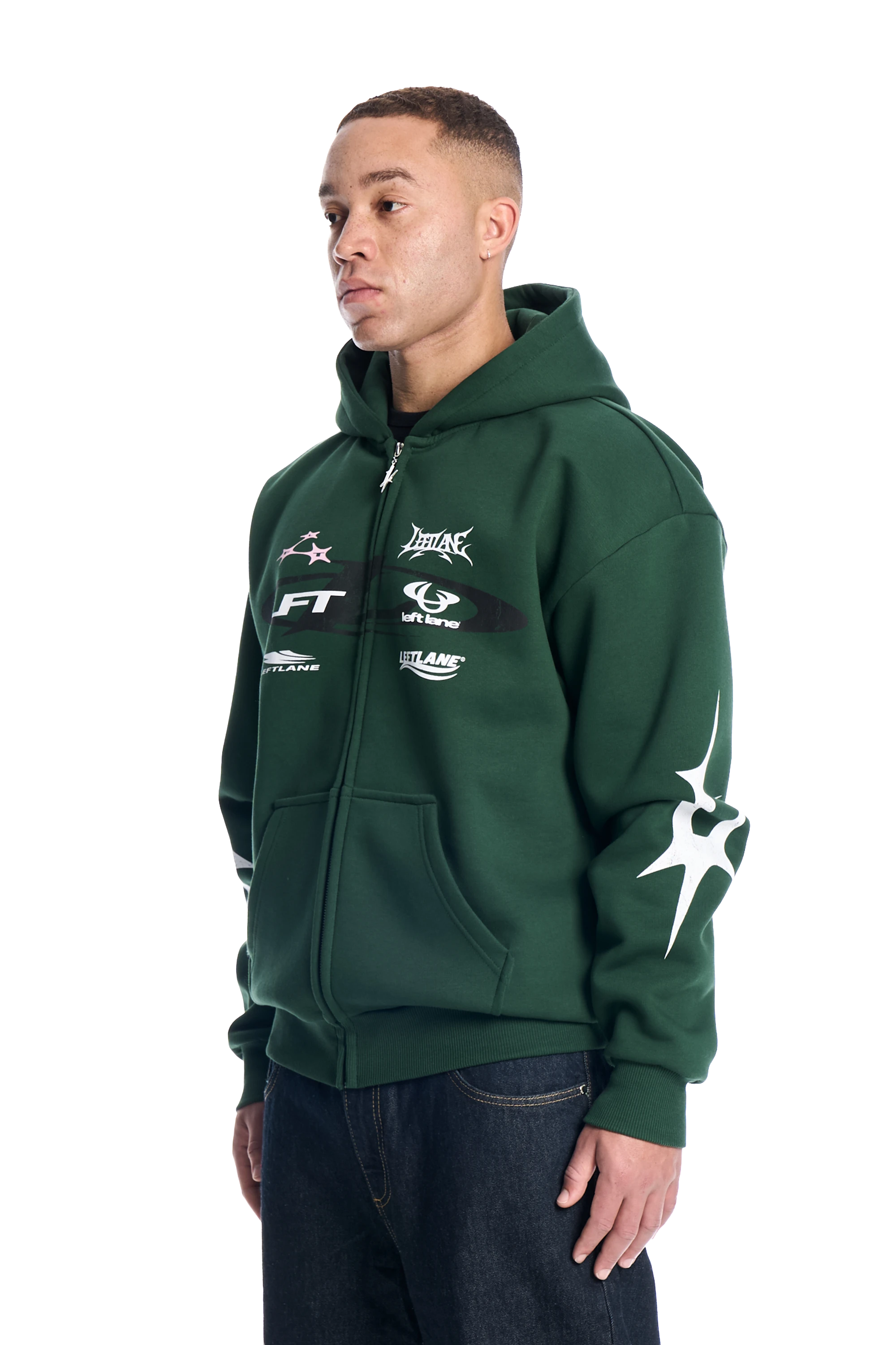 Racing Zipper Mystic Green