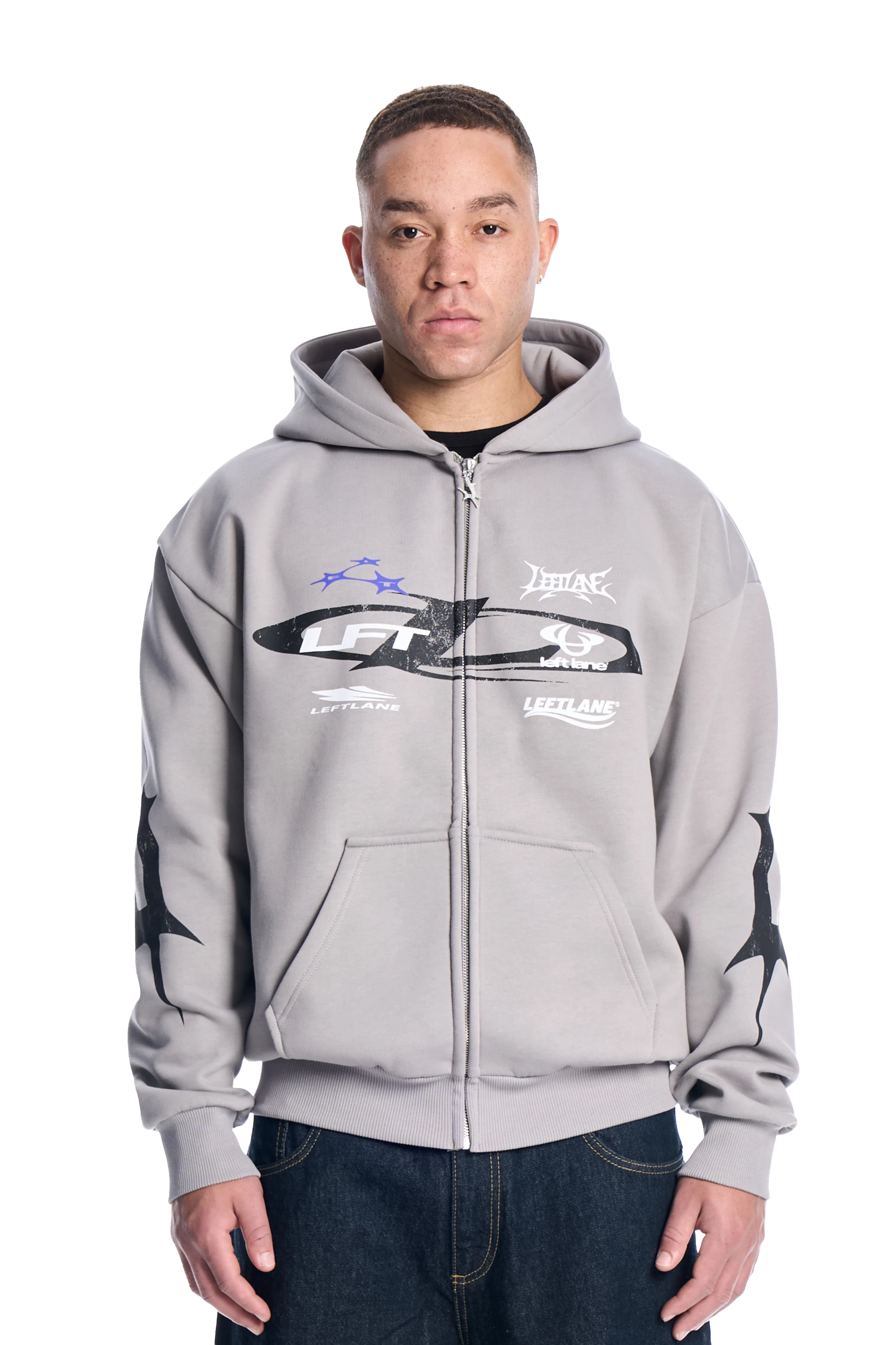 Racing Zipper Frosted Grey