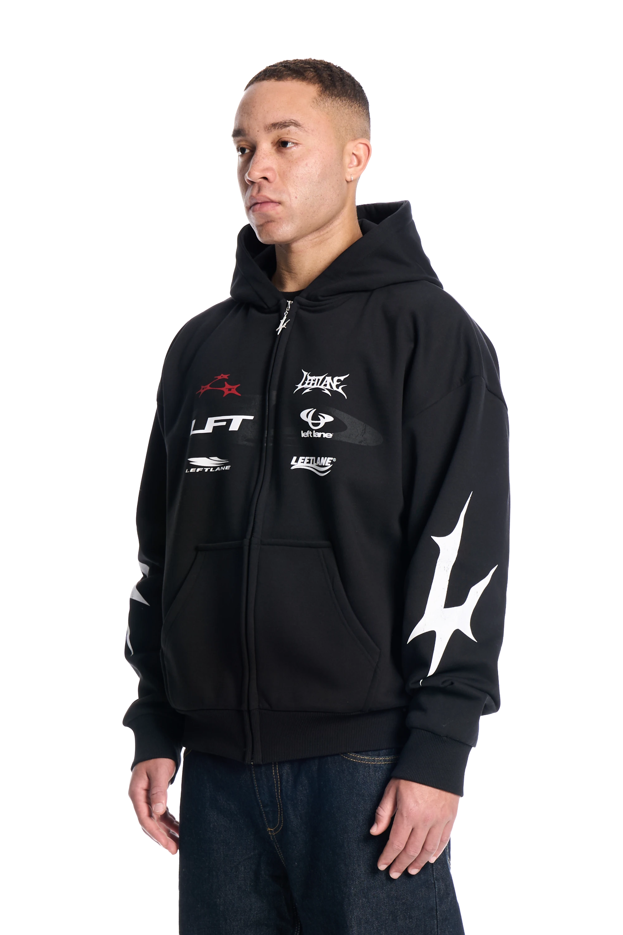 Racing Zipper Storm Black