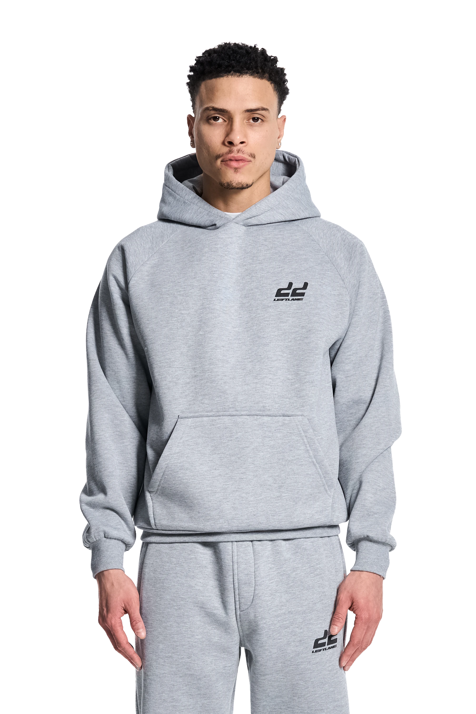 Basic Hoodie Grey Melange V2