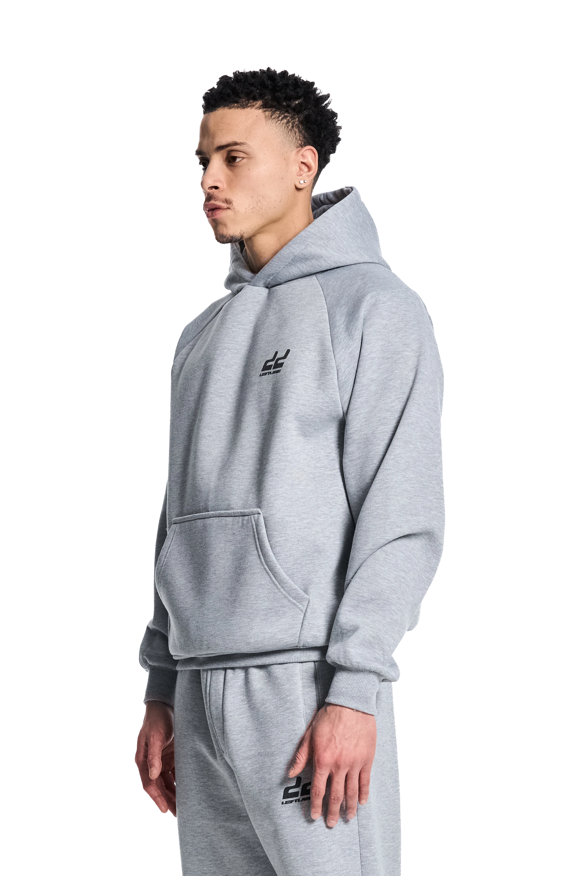 Basic Hoodie Grey Melange V2