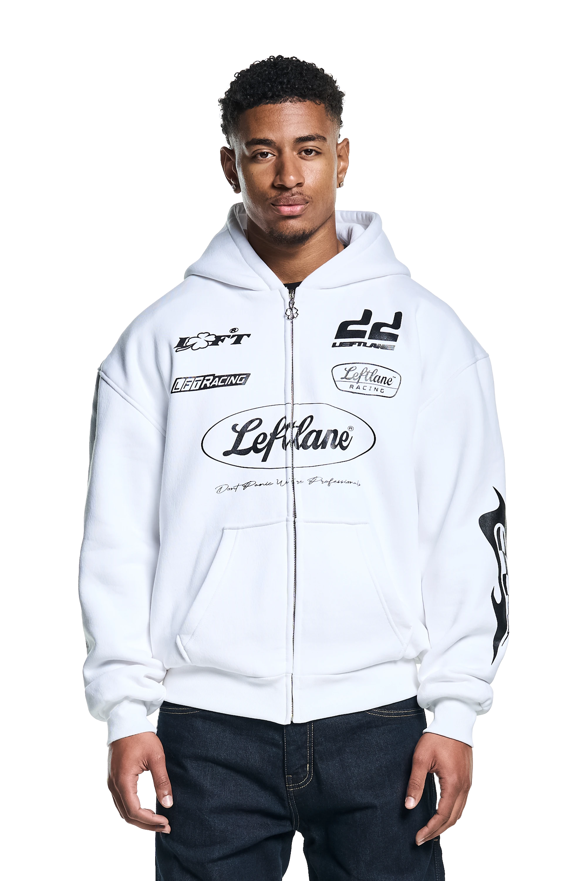 ARAMID RACING ZIPPER WHITE