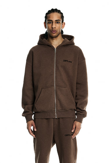 Basic Zipper Brown