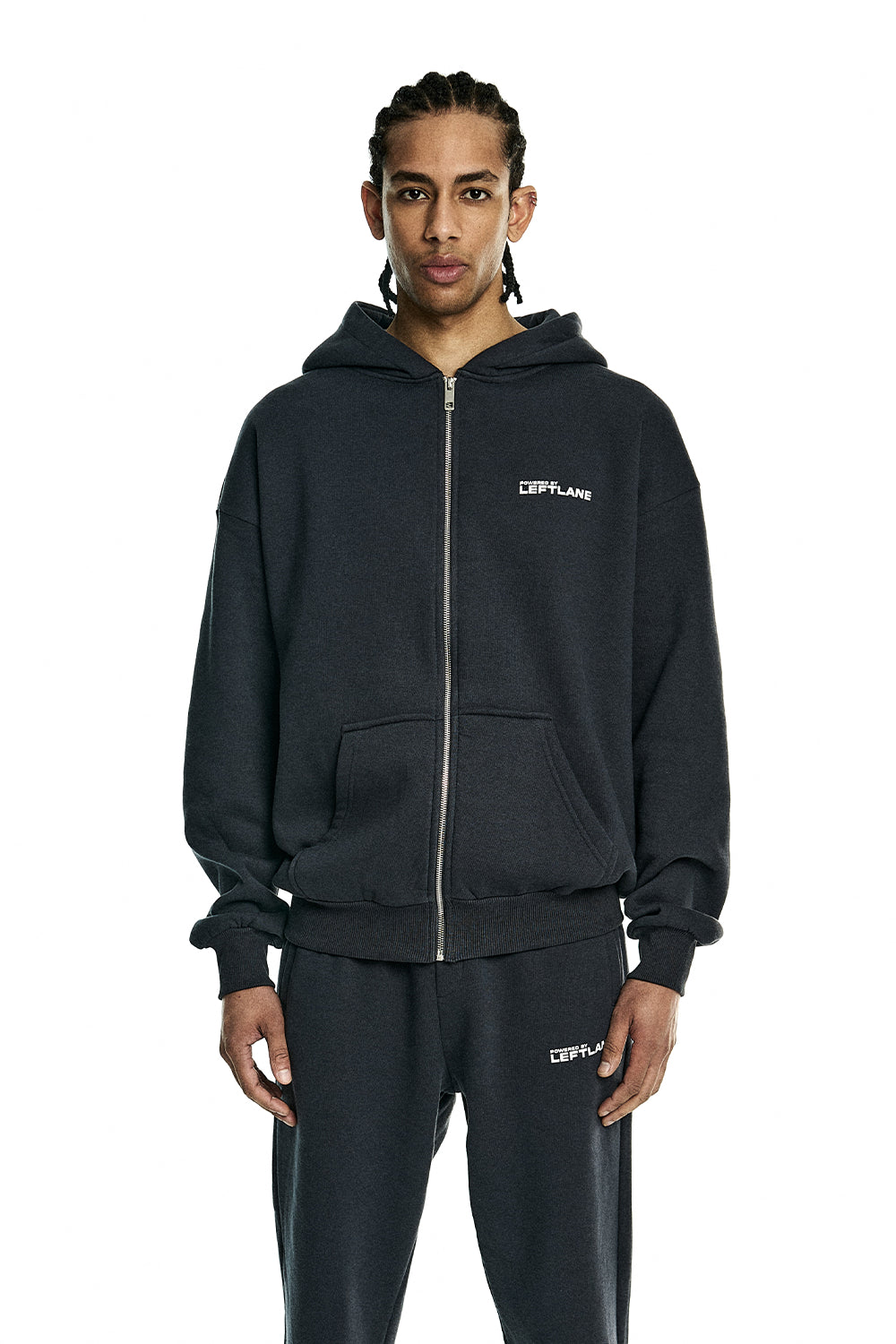 Basic Zipper Dark Grey