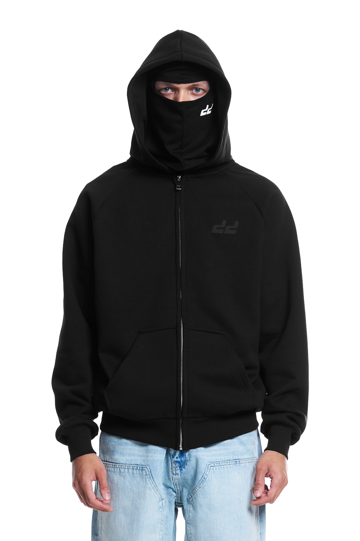 Masked Zipper Black