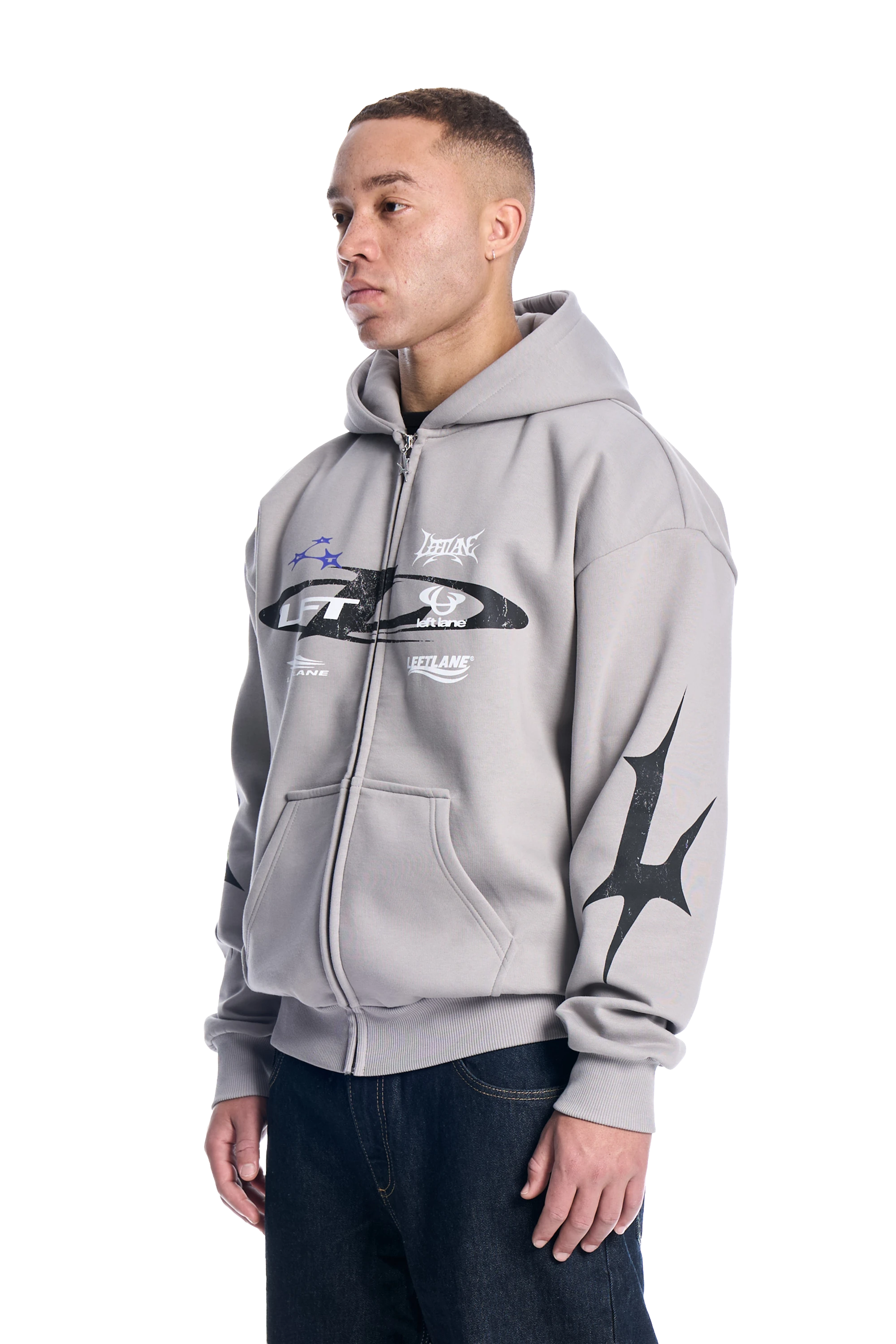Racing Zipper Frosted Grey