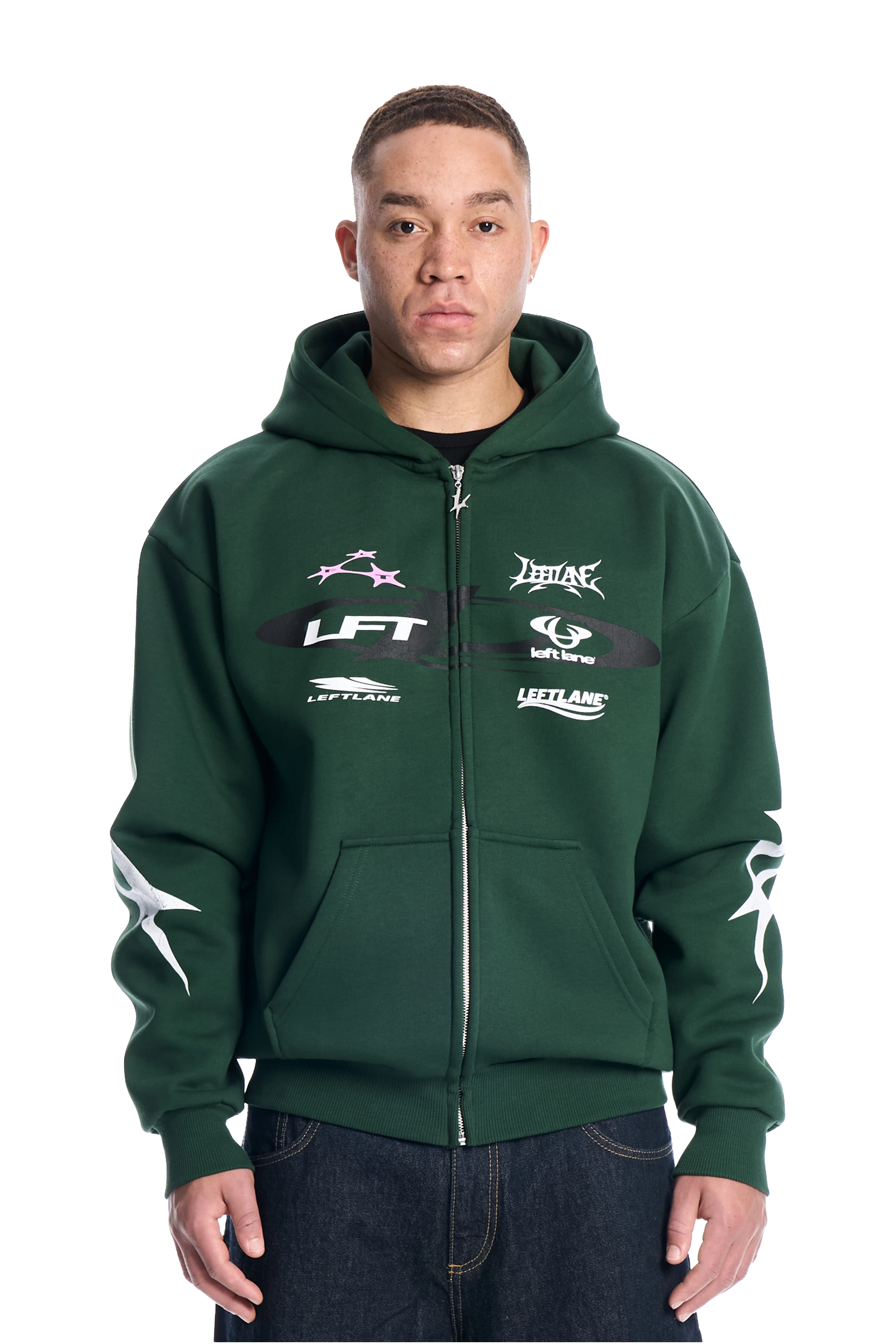 Racing Zipper Mystic Green