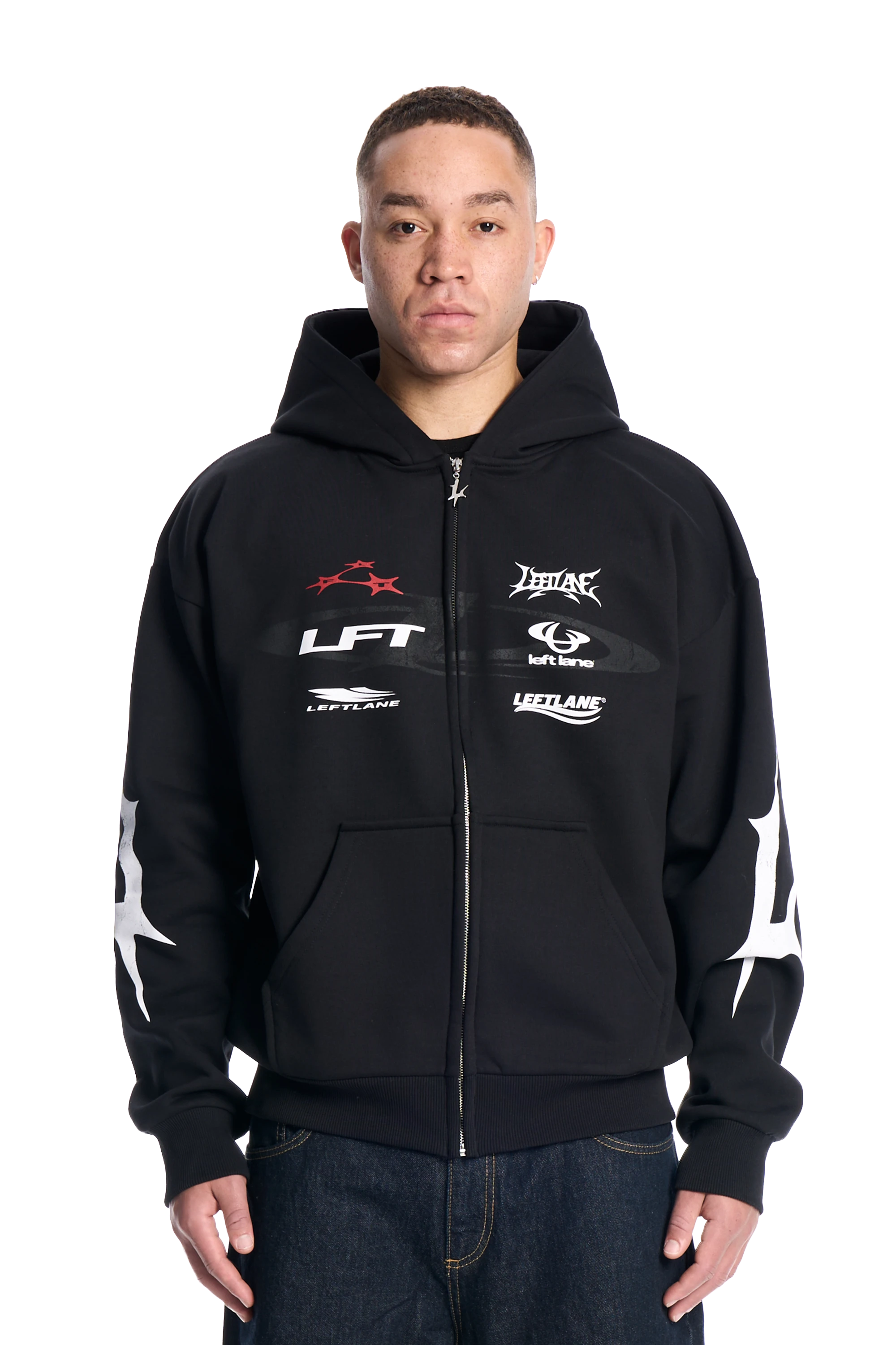 Racing Zipper Storm Black