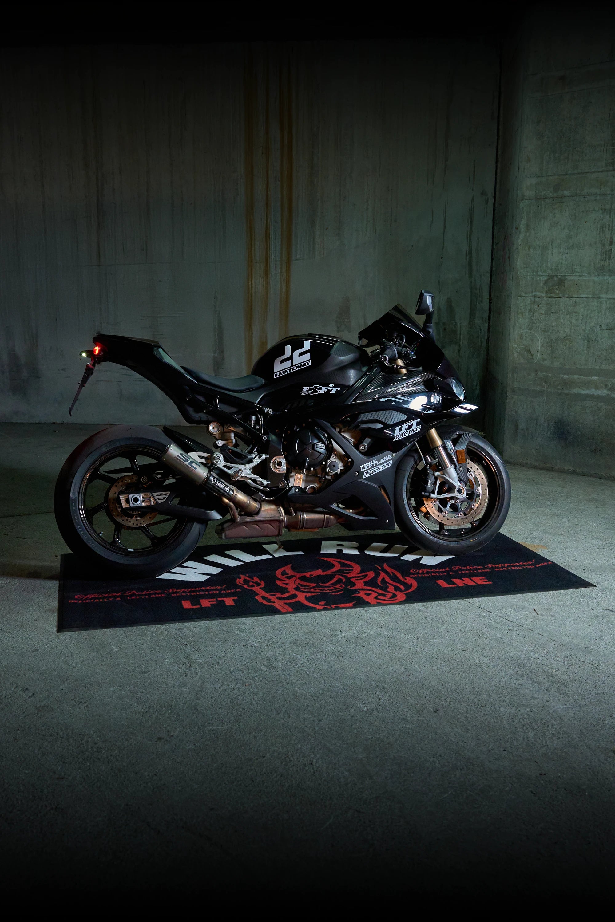 Motorrad-Teppich Devil