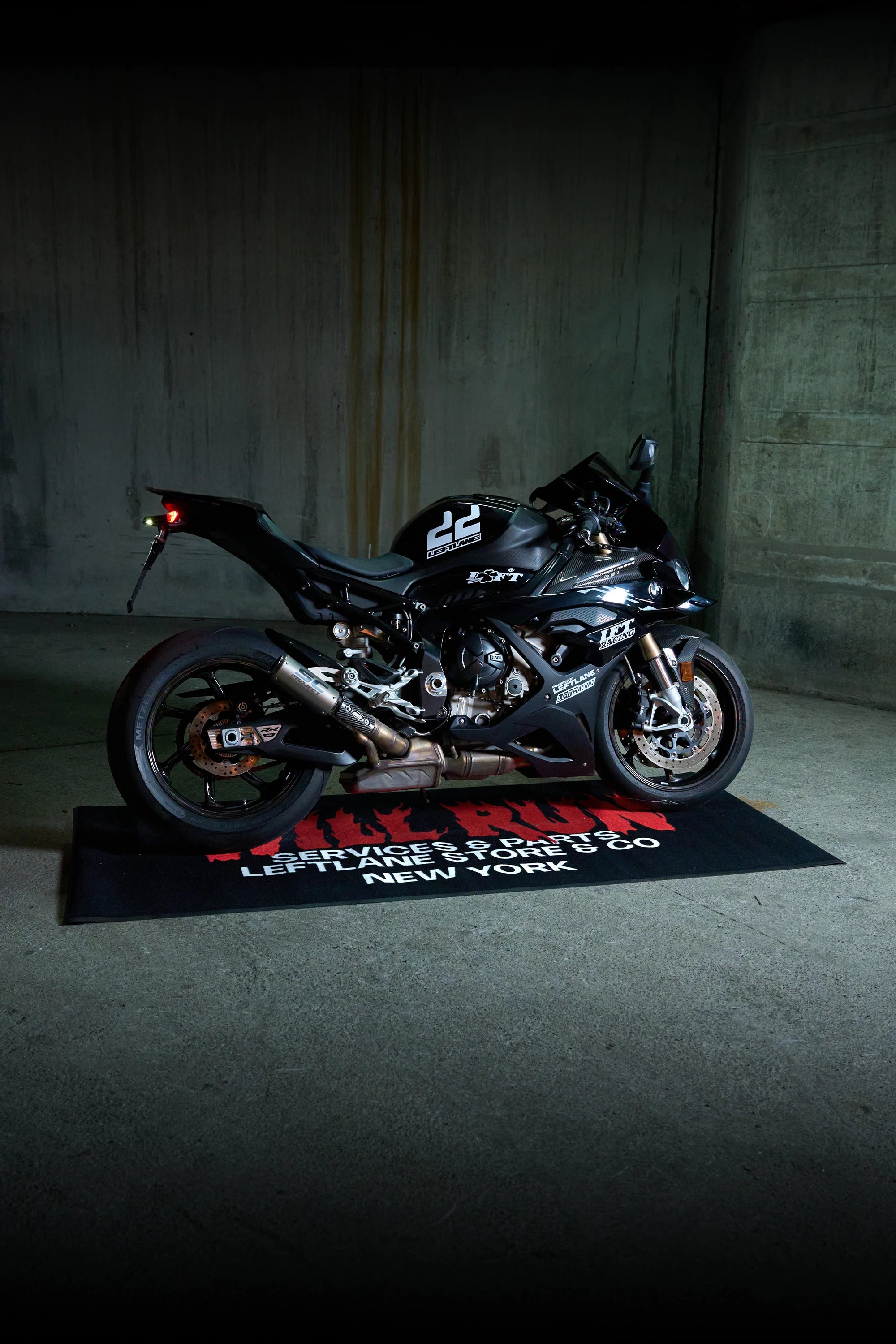 Motorrad-Teppich Will Run