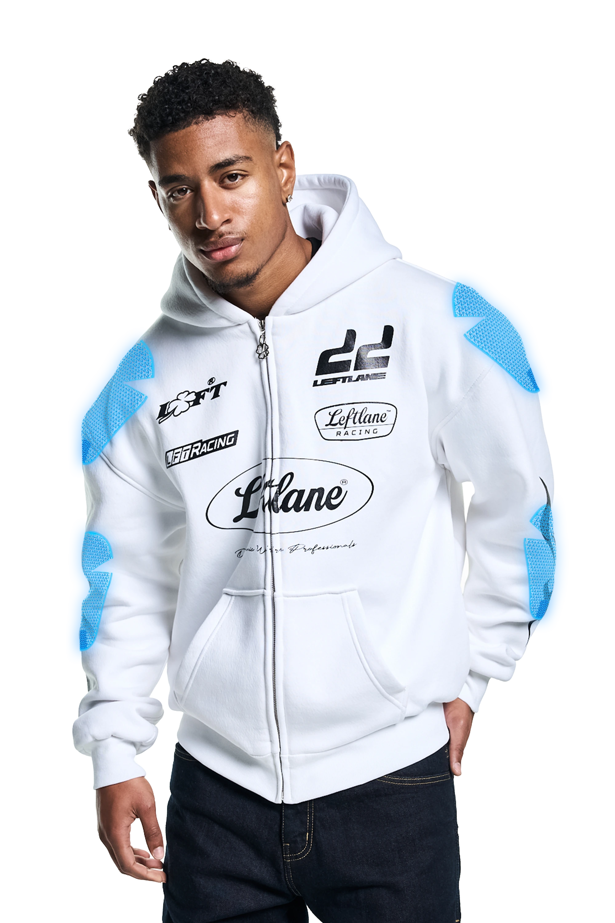 ARAMID RACING ZIPPER WHITE